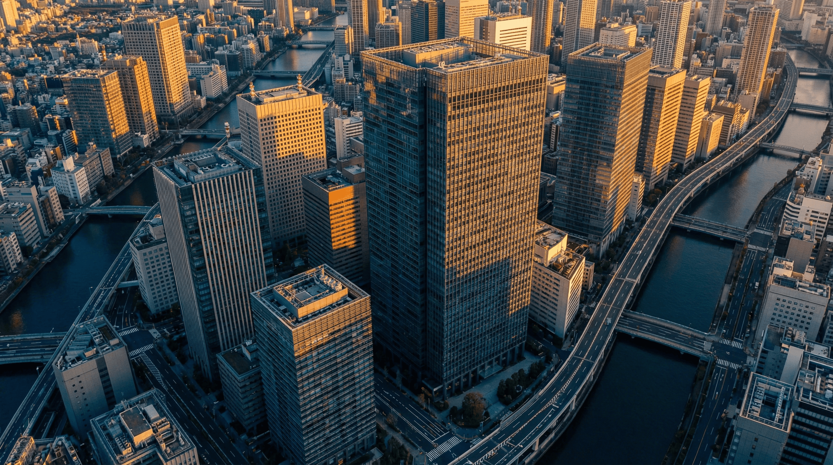 都会のオフィス街で働くビジネスパーソン