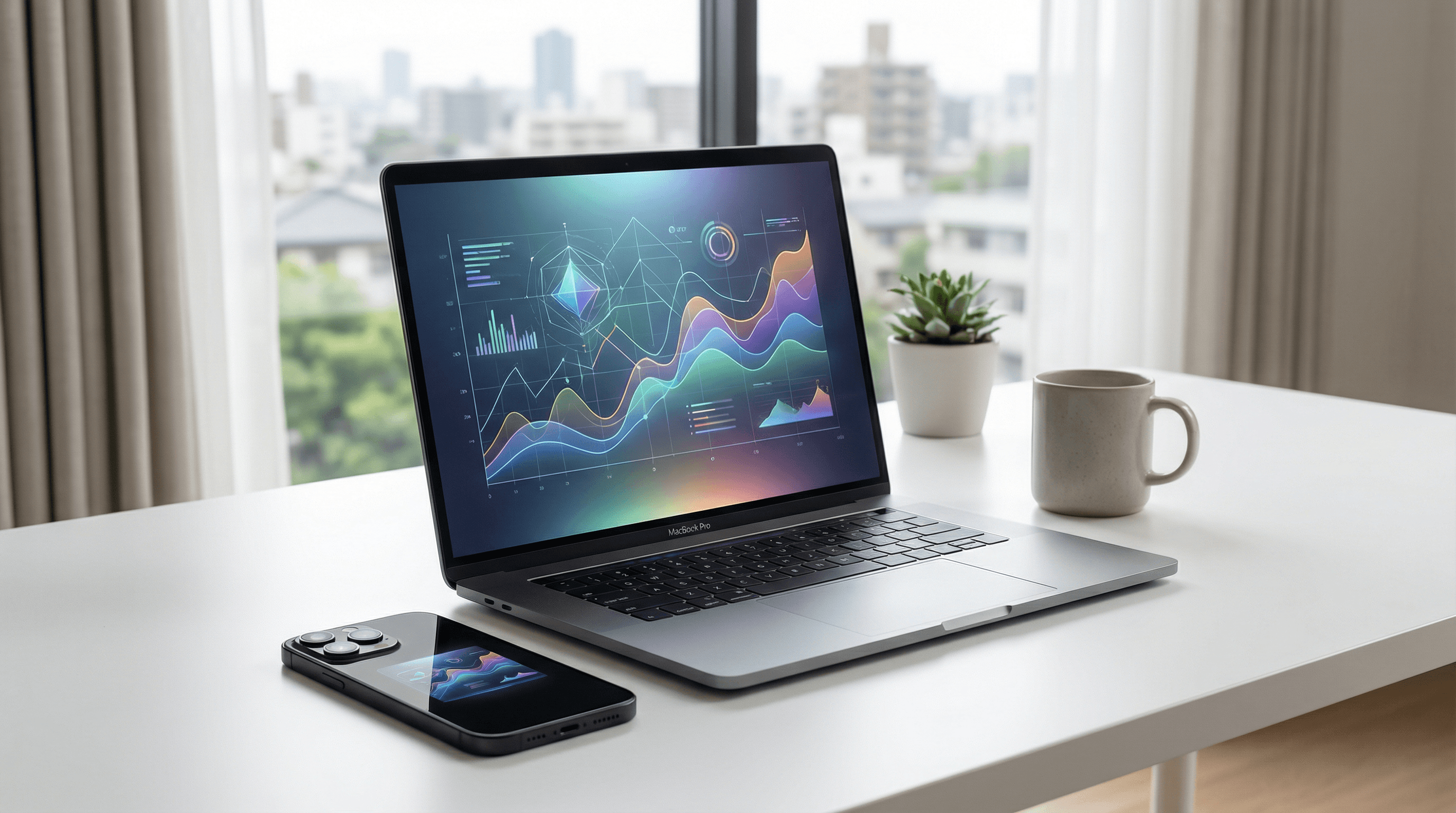 MacBook ProとiPhoneのモックアップ。CloudBoxの管理画面が表示されている。